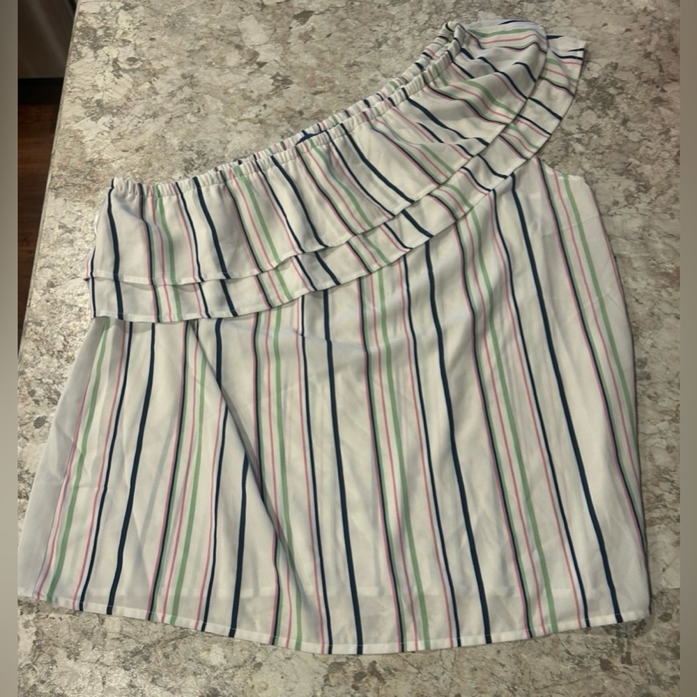 Apt.9  Women’s One Shoulder Sleeveless Blouse Top Large NWT